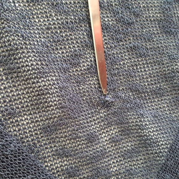 Navy Eileen Fisher Textured Linen Knit Blend Open Front Midi Cardigan Size 2X - Picture 8 of 14